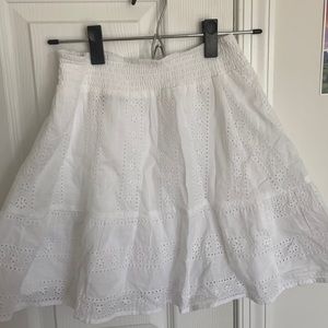 White eyelet skirt